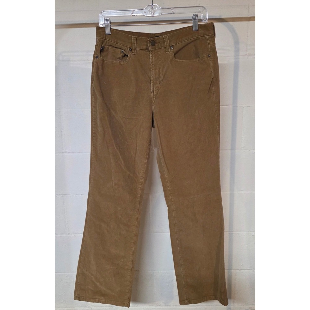 Polo Jeans Co Ralph Lauren Tan Corduroy Straight Leg Pants Brown Womens 10
